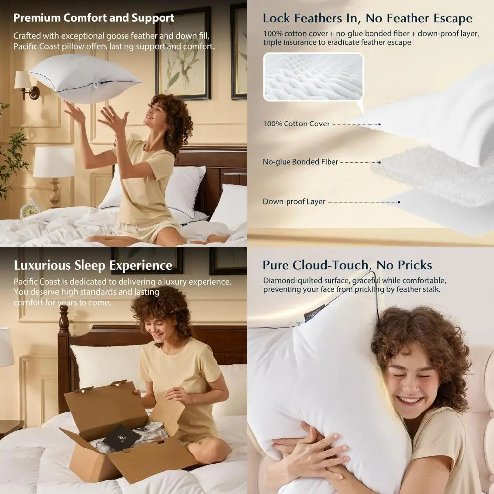 Подушки из гусиного пуха средней жесткости, 2 шт., ромбовидная стежка, идеально подходят для сна на боку/спине, стандартный размер
Подушки из гусиного пуха средней жесткости, 2 шт., ромбовидная стежка, идеально подходят для сна на боку/спине, стандартный размер