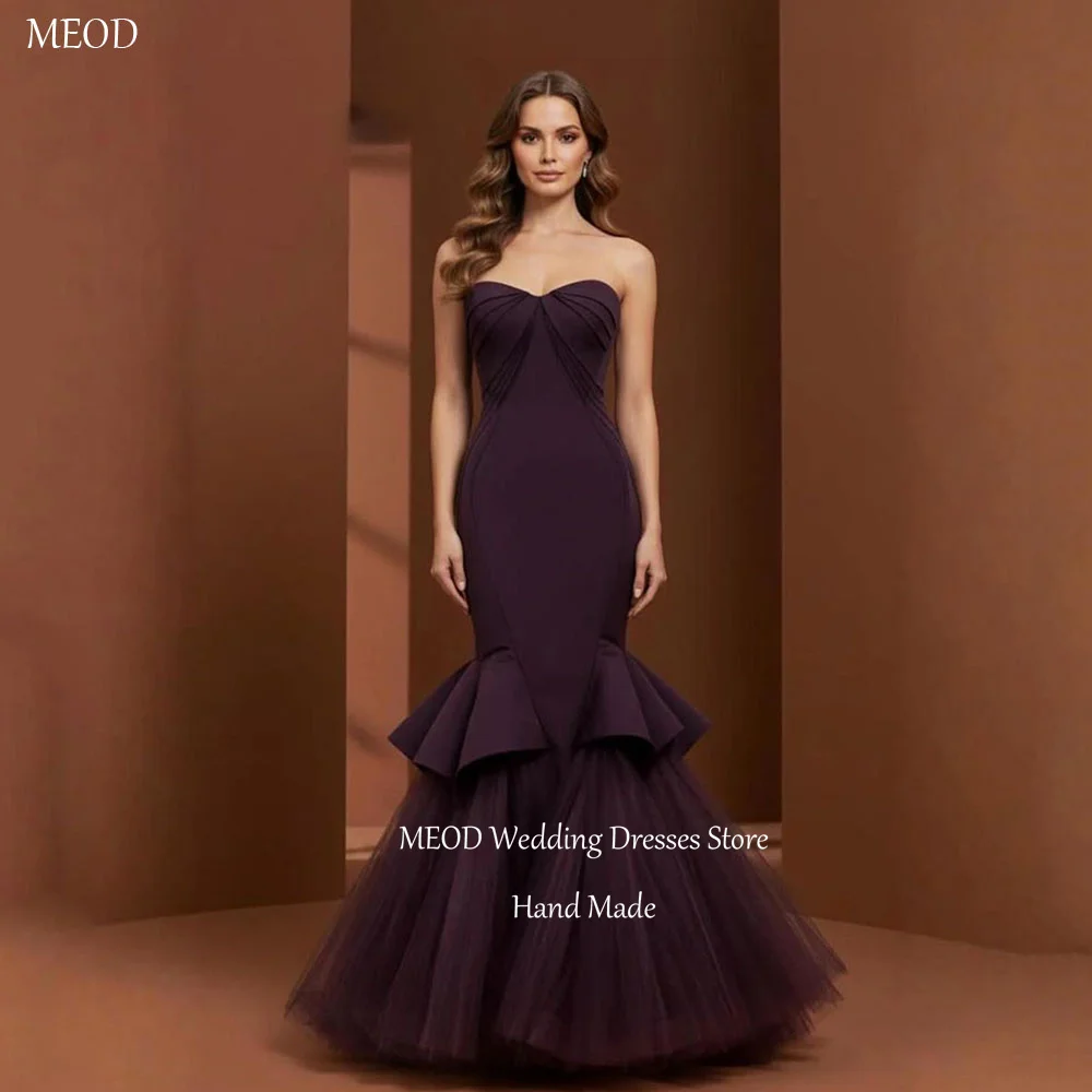 MEOD Elegant Satin Evening Dresses Mermaid Sweetheart Sleeveless Prom Gowns Tulle Floor Length Modern Party Attire Customized
MEOD Elegant Satin Evening Dresses Mermaid Sweetheart Sleeveless Prom Gowns Tulle Floor Length Modern Party Attire Customized