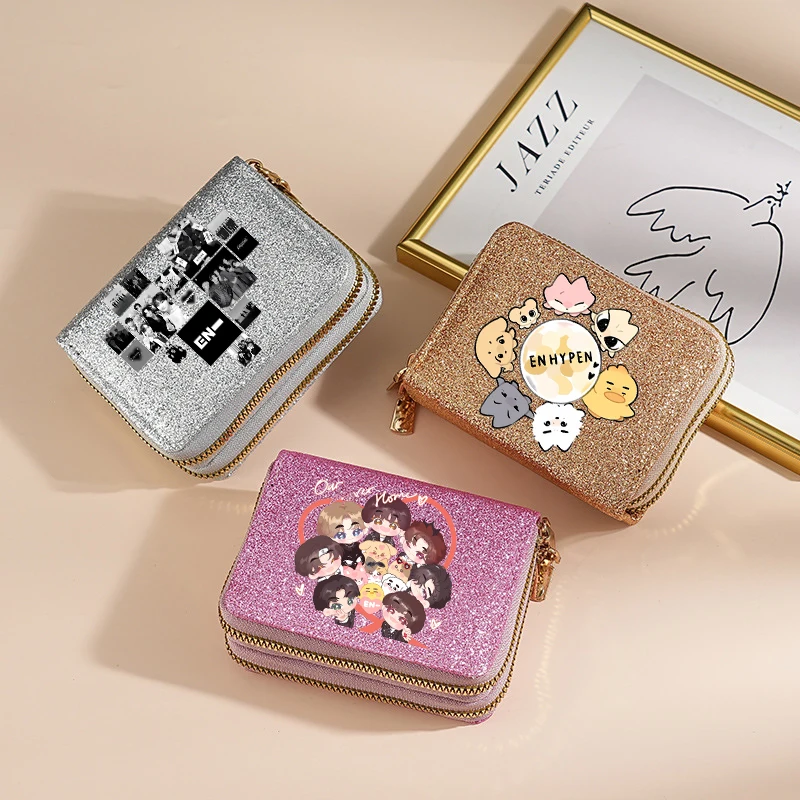ENHYPEN Wallet Women Shining Card Bag KPOP Men's Team Print Money Bag Female Credit Card Holder Fashion Coin Purse Birthday Gift
ENHYPEN Wallet Women Shining Card Bag KPOP Men's Team Print Money Bag Female Credit Card Holder Fashion Coin Purse Birthday Gift