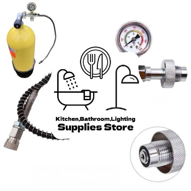 DIN G5/8 Connection Fill Station High-Pressure Adaptor for Air Diving; Stainless Steel 6000psi/400bar HPA with 50cm Hose
DIN G5/8 Connection Fill Station High-Pressure Adaptor for Air Diving; Stainless Steel 6000psi/400bar HPA with 50cm Hose