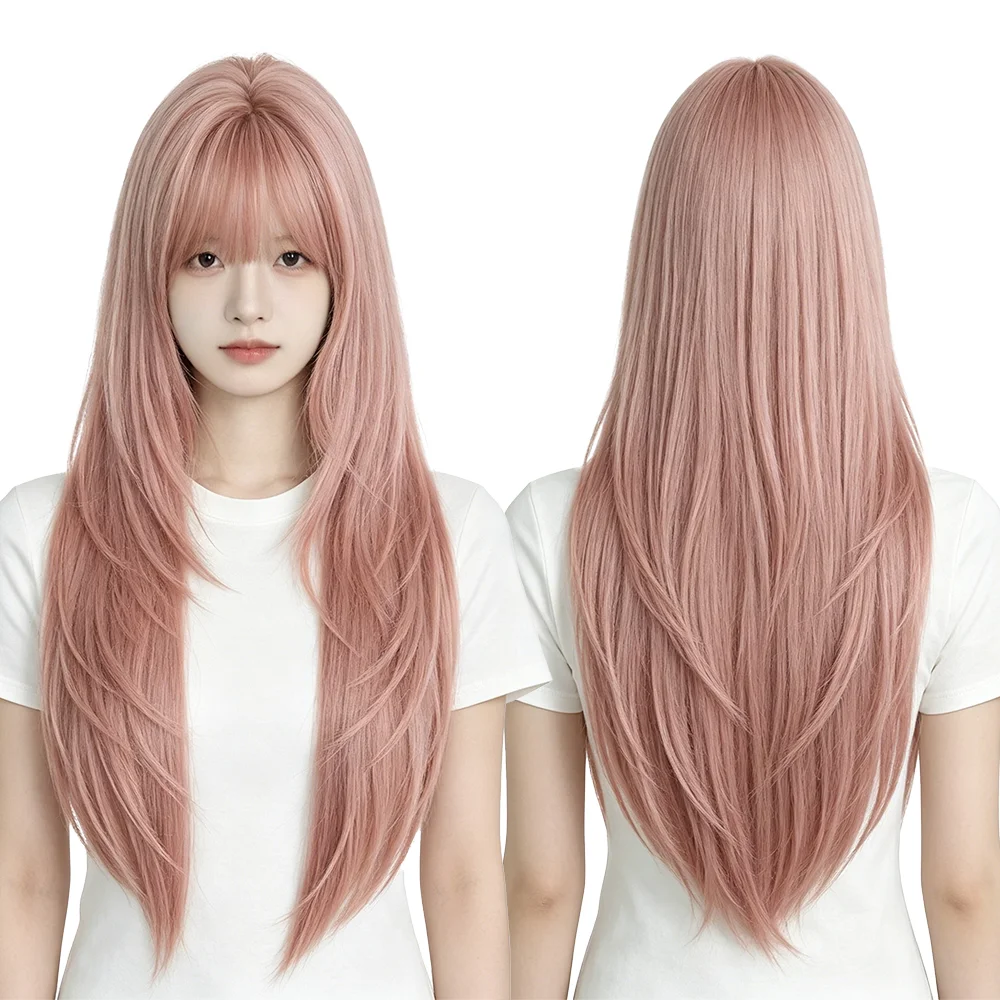 Pink Blonde Layered Long Straight Wig With Air Bangs Soft Breathable Natural Heat Resistant Synthetic Wig For Women Daily Party
Pink Blonde Layered Long Straight Wig With Air Bangs Soft Breathable Natural Heat Resistant Synthetic Wig For Women Daily Party