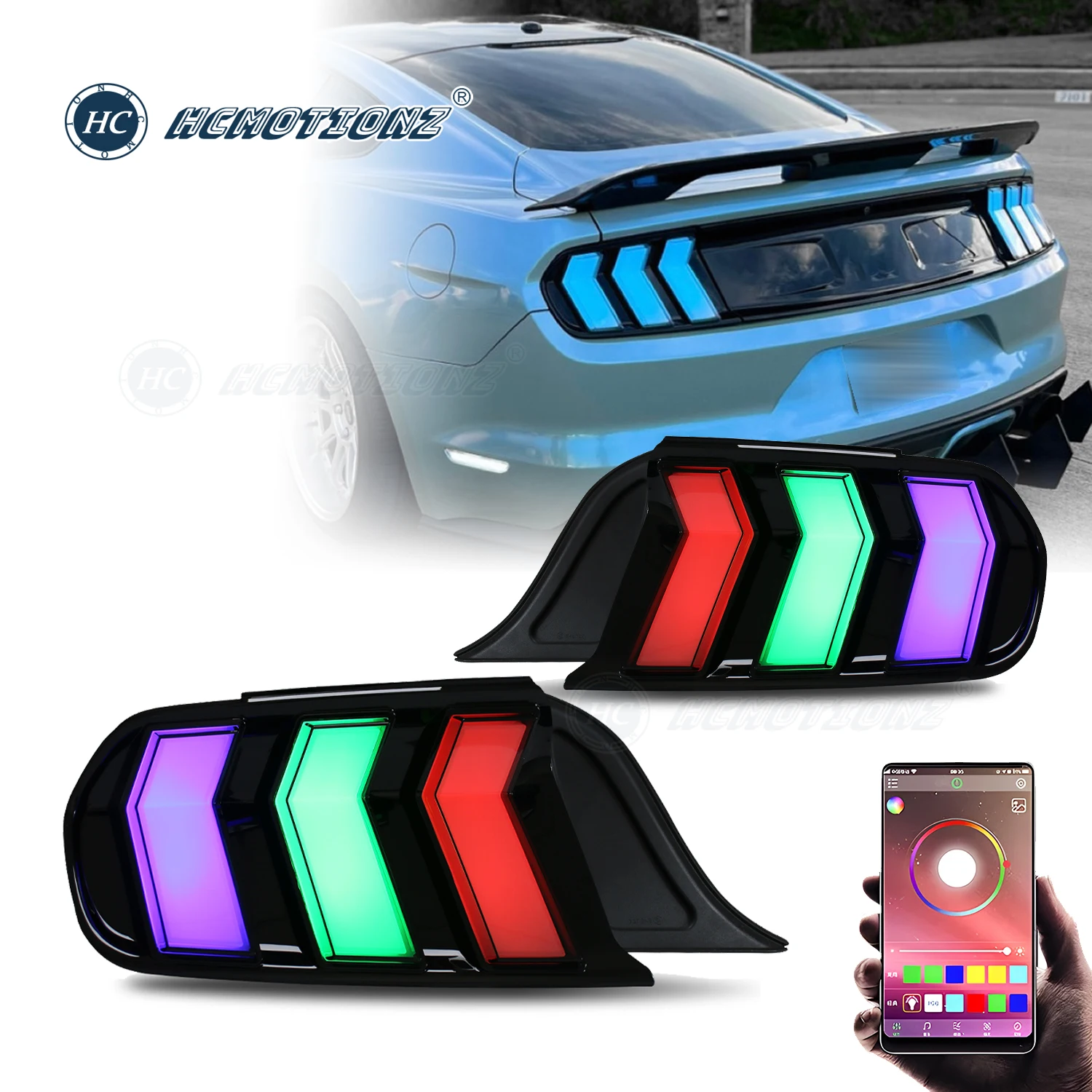 Цветной задний фонарь HCMOTIONZ в сборе для Ford Mustang 2015-2023 RGB DRL Animation 6-й вид светодиодов указателя поворота США. Отгрузка
Цветной задний фонарь HCMOTIONZ в сборе для Ford Mustang 2015-2023 RGB DRL Animation 6-й вид светодиодов указателя поворота США. Отгрузка