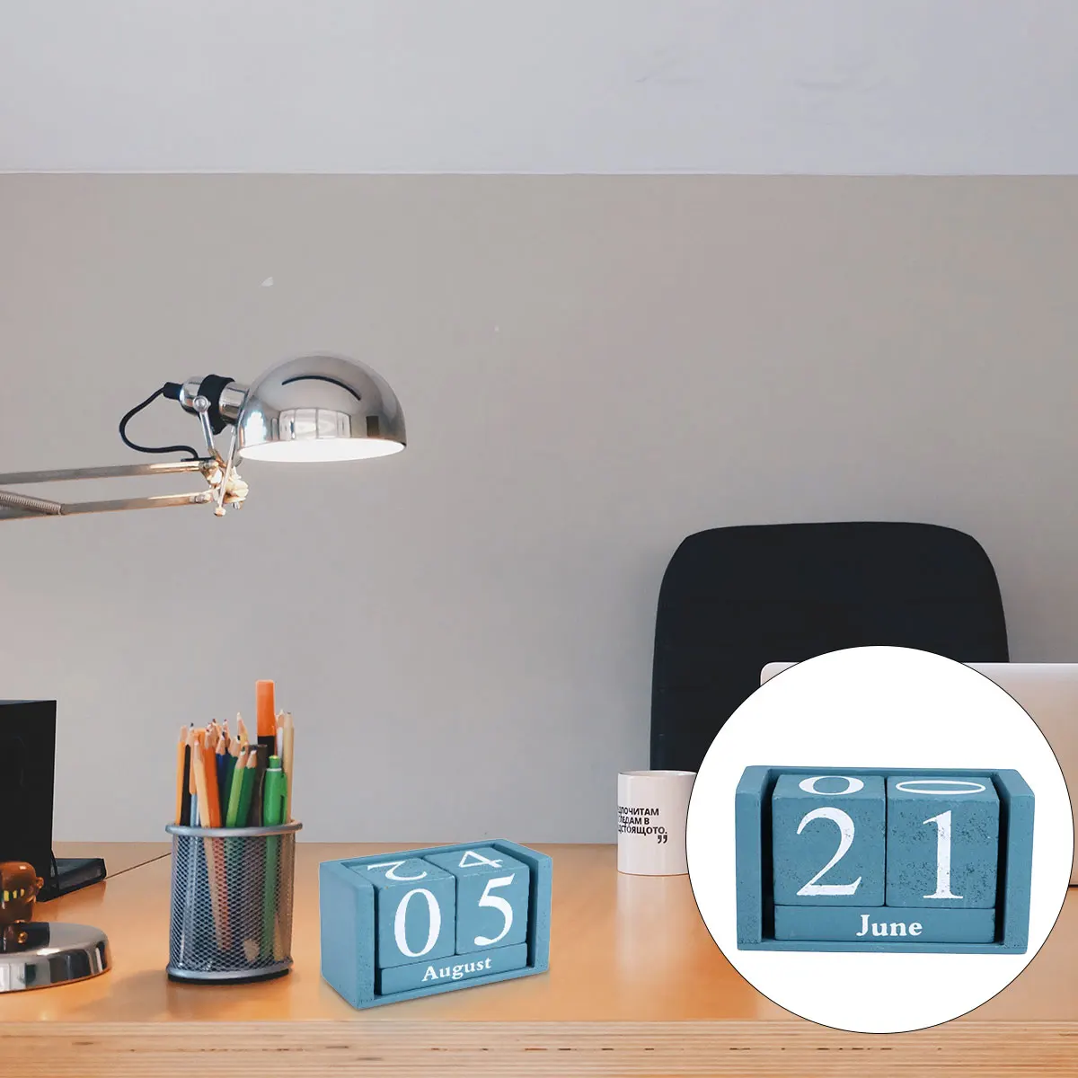 Home Decoration Wooden Perpetual Calendar Desktop Block Month Date Display Calendars Blue
Home Decoration Wooden Perpetual Calendar Desktop Block Month Date Display Calendars Blue