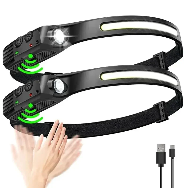 COB Headlight Running Light Fishing Headlight Type-C Rechargeable Inductive Outdoor Work LED Light Fidget slider Caribiners Hike
COB Headlight Running Light Fishing Headlight Type-C Rechargeable Inductive Outdoor Work LED Light Fidget slider Caribiners Hike