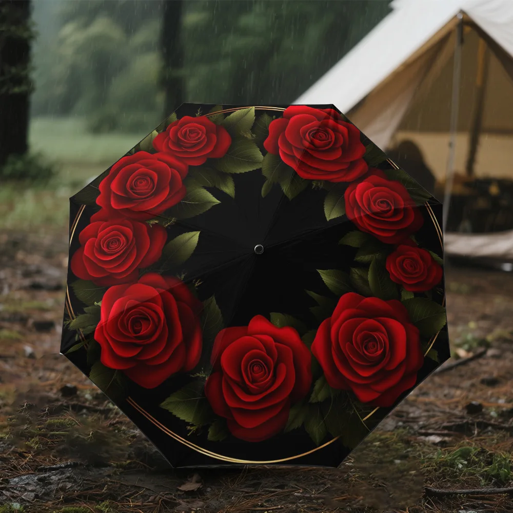 1pc Red Roses Wreath Umbrella with & 8-Rib Reinforced Frame - Compact Folding Parasol for &, Portable Purse-Friendly Sun Shade
1pc Red Roses Wreath Umbrella with & 8-Rib Reinforced Frame - Compact Folding Parasol for &, Portable Purse-Friendly Sun Shade