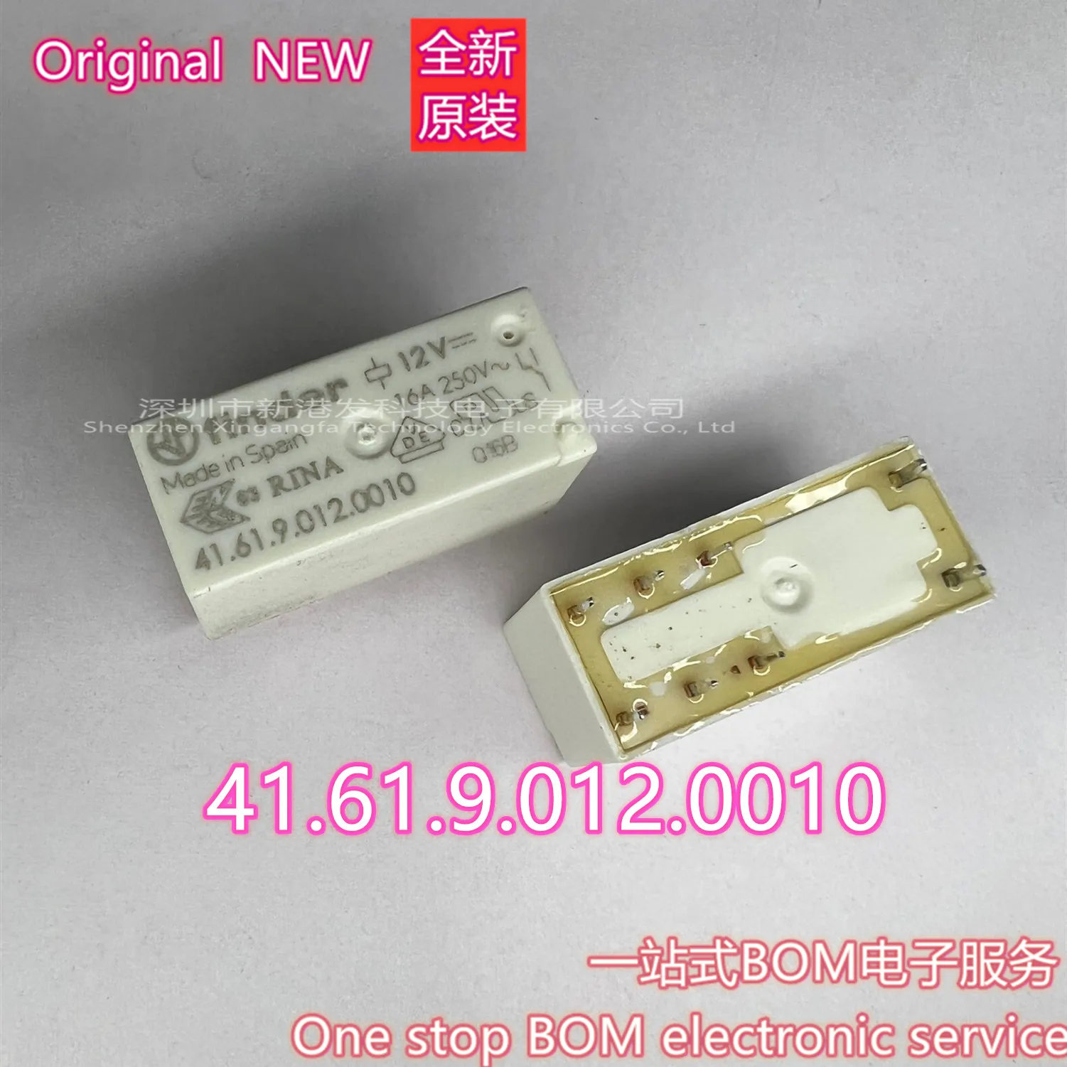 41.61.9.012.0010 General Purpose Relay, 41 Series,Power,SPDT,12VDC,16A Original goods in stock 2pcs/lot 
41.61.9.012.0010 General Purpose Relay, 41 Series,Power,SPDT,12VDC,16A Original goods in stock 2pcs/lot