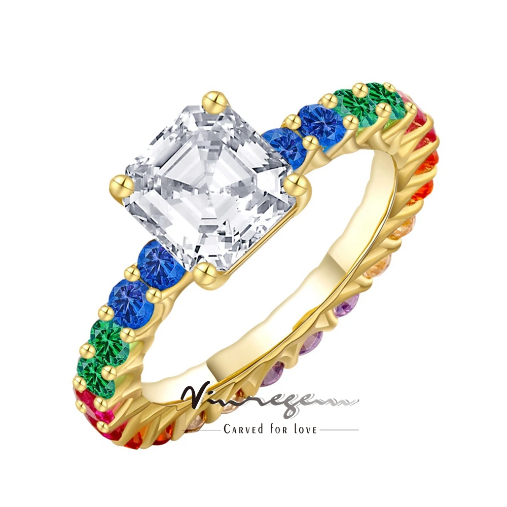 Vinregem 7 мм Asscher Cut Lab Created Сапфир Высокоуглеродистые бриллианты Драгоценные камни Стерлингового серебра 925 пробы Красочные кольца Ювелирные изделия для свадебной вечеринки
Vinregem 7 мм Asscher Cut Lab Created Сапфир Высокоуглеродистые бриллианты Драгоценные камни Стерлингового серебра 925 пробы Красочные кольца Ювелирные изделия для свадебной вечеринки