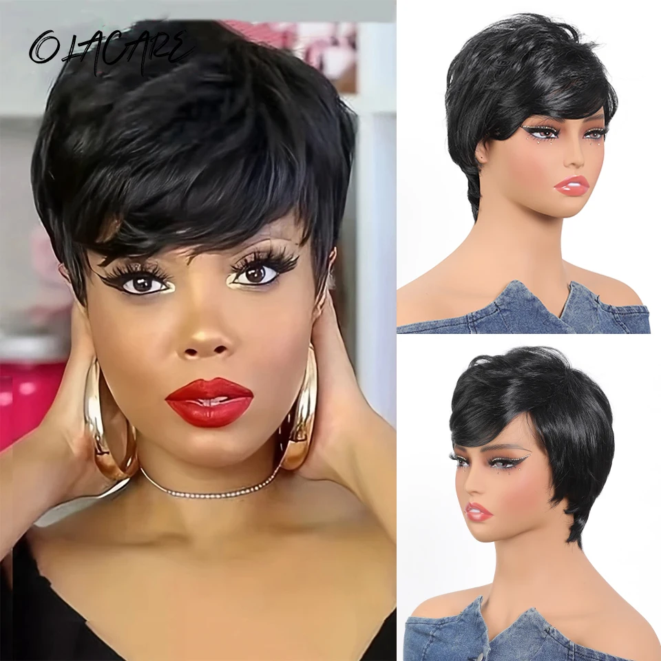 Brown Synthetic Hair Wigs for Black Women Short Pixie Cut Hair Wigs With Bangs Party Daily Use Wig Natural Hair Heat Resistant
Brown Synthetic Hair Wigs for Black Women Short Pixie Cut Hair Wigs With Bangs Party Daily Use Wig Natural Hair Heat Resistant