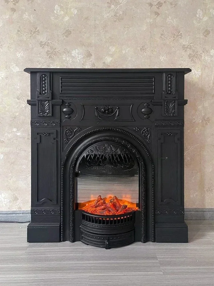 Y Engraved flower heating mantel retro decorative storage American household medieval fireplace cabinet
Y Engraved flower heating mantel retro decorative storage American household medieval fireplace cabinet