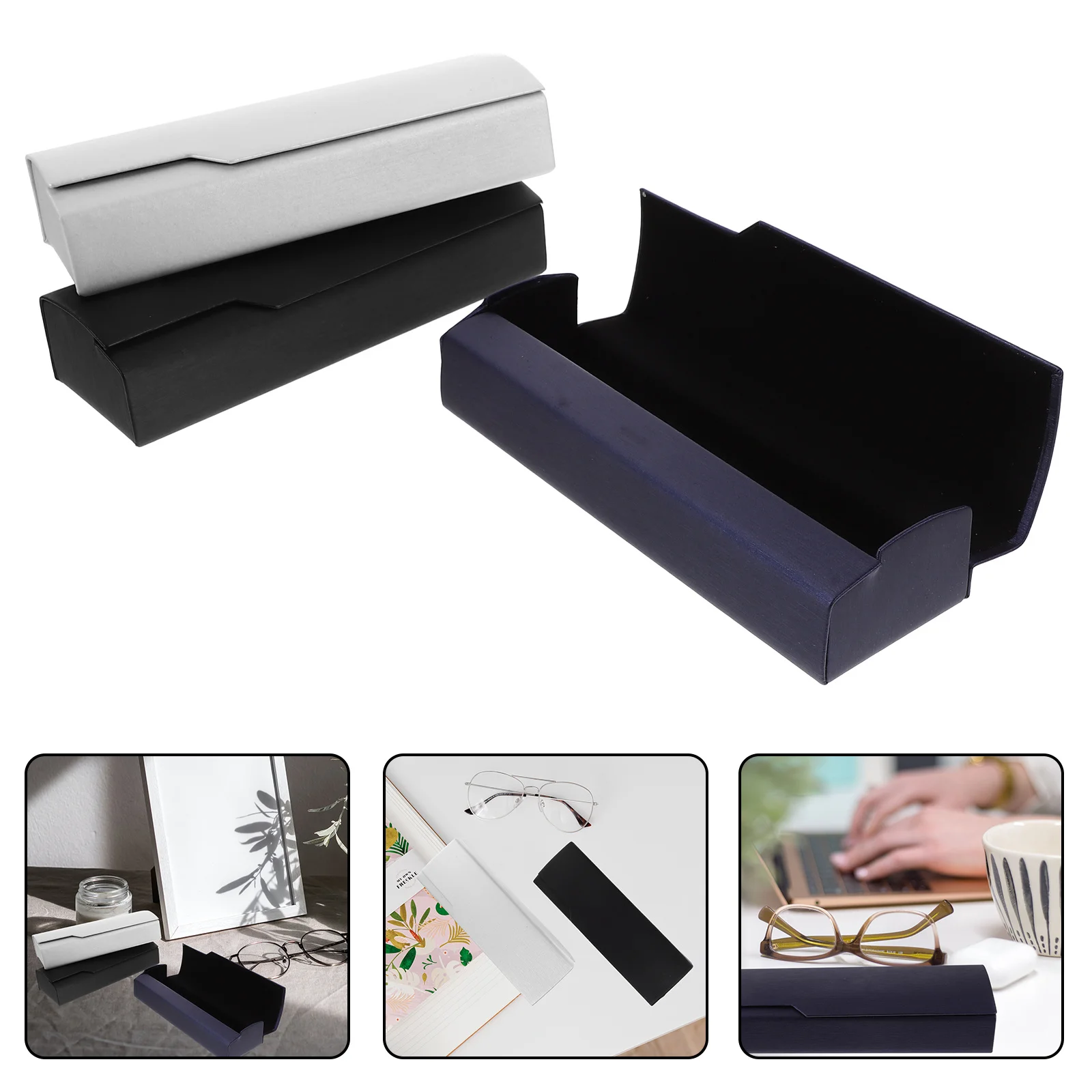 3Pcs Glasses Cases Portable Handmade Hard Shell Magnetic Lock Eyeglasses Box Durable Compact Glasses Protector Storage
3Pcs Glasses Cases Portable Handmade Hard Shell Magnetic Lock Eyeglasses Box Durable Compact Glasses Protector Storage