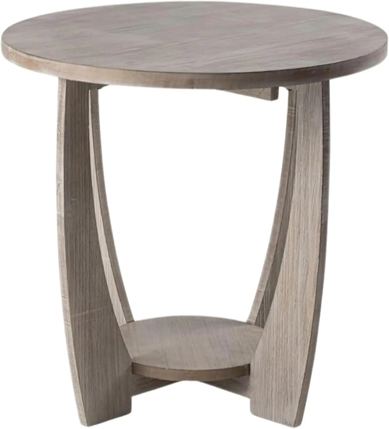 Rustic Farmhouse End Table with Storage Shelf, Round Accent Side Table for Small Spaces
Rustic Farmhouse End Table with Storage Shelf, Round Accent Side Table for Small Spaces