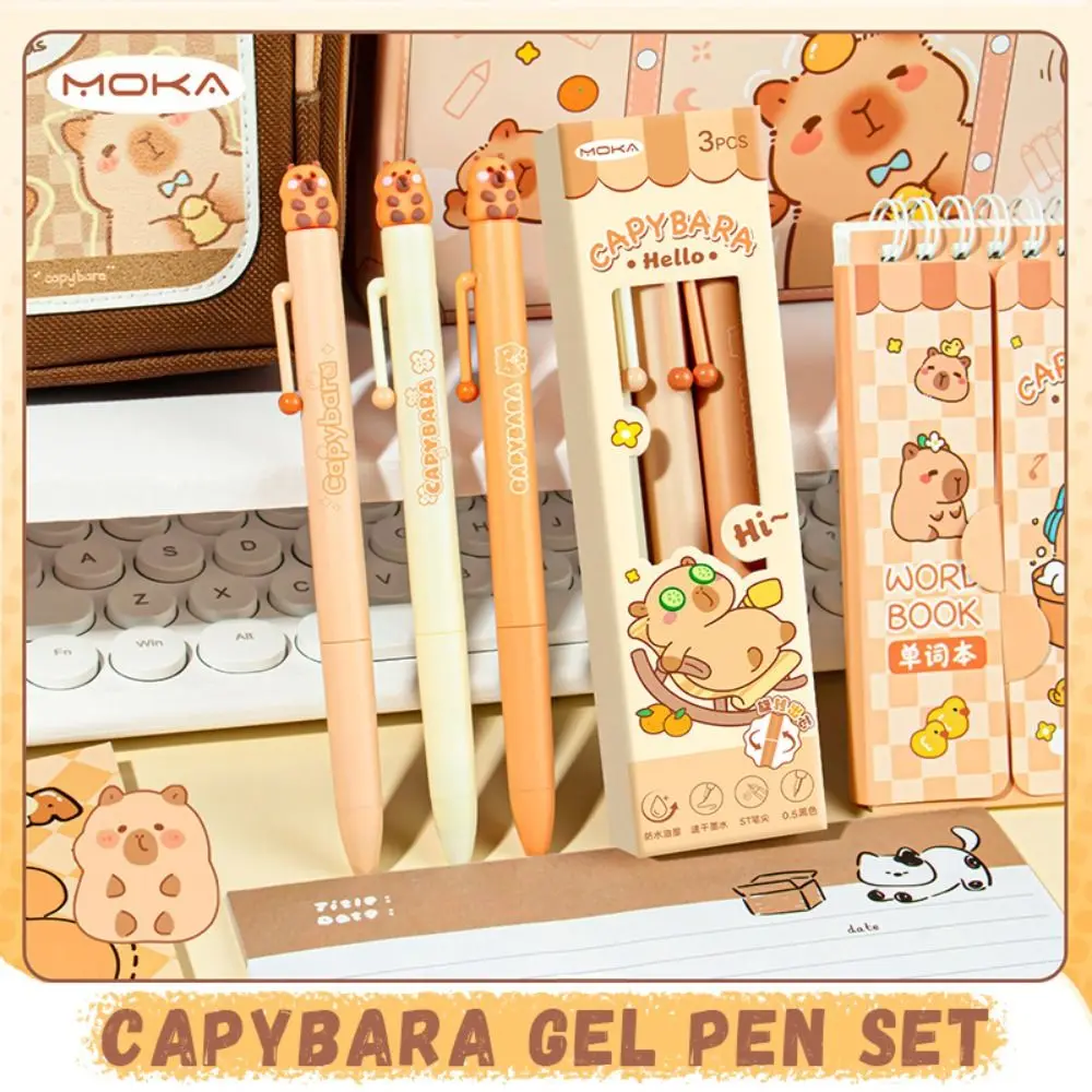 3 шт., высокое качество, 0,5 мм, гелевая ручка с черными чернилами, быстросохнущая капибара, нейтральная ручка, вращающаяся, с использованием шариковой ручки для студентов
3 шт., высокое качество, 0,5 мм, гелевая ручка с черными чернилами, быстросохнущая капибара, нейтральная ручка, вращающаяся, с использованием шариковой ручки для студентов