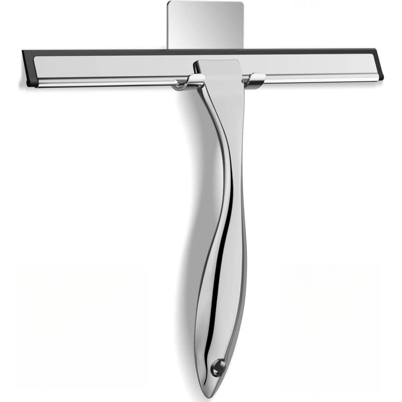 1Pc Universal Stainless Steel Shower Squeegee for Shower Doors, with Adhesive Hook - 12-Inch Silver Bathroom Cleaning Tool
1Pc Universal Stainless Steel Shower Squeegee for Shower Doors, with Adhesive Hook - 12-Inch Silver Bathroom Cleaning Tool