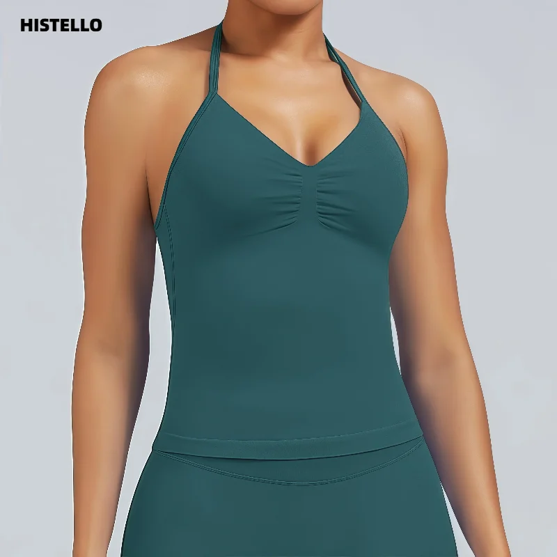 HISTELLO Impact Longline Strappy Top Women Seamless Yoga Clothing With Removable Pads V Neck Open Back Bra Workout Sports Halter
HISTELLO Impact Longline Strappy Top Women Seamless Yoga Clothing With Removable Pads V Neck Open Back Bra Workout Sports Halter