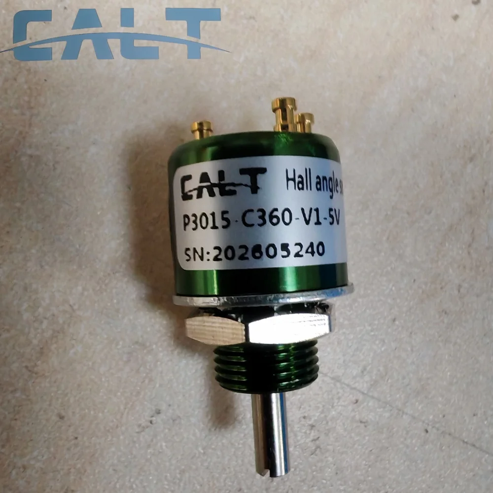 CALT Mini Hall Angle Sensor 5V DC 360 Degree Measuring Sensor Aluminum Non-Contact Potentiometer 0-5V 3Pins Out P3015-V1-CW360
CALT Mini Hall Angle Sensor 5V DC 360 Degree Measuring Sensor Aluminum Non-Contact Potentiometer 0-5V 3Pins Out P3015-V1-CW360