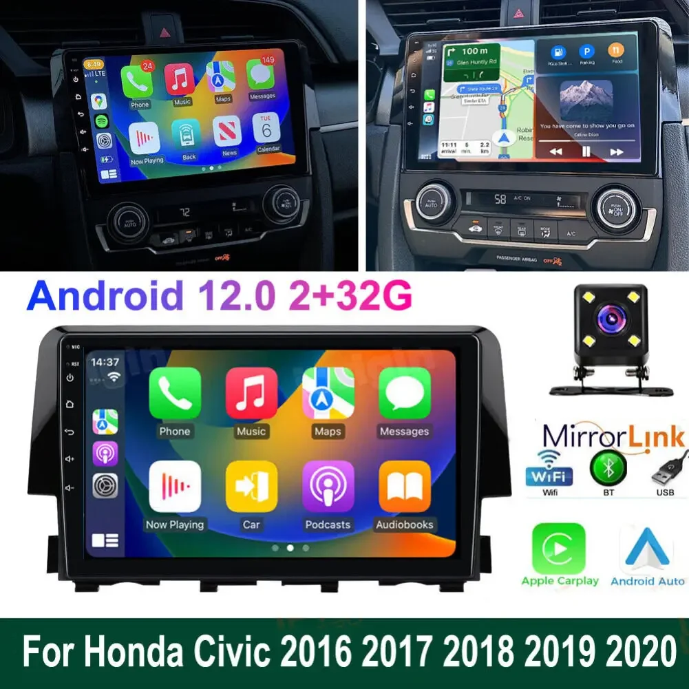 Автомобильная навигация Android 13 для Honda Civic 2016-2020 9-дюймовый автомобильный радиоприемник для Carplay Android с функцией 2 + 32G и 4-световой камерой
Автомобильная навигация Android 13 для Honda Civic 2016-2020 9-дюймовый автомобильный радиоприемник для Carplay Android с функцией 2 + 32G и 4-световой камерой