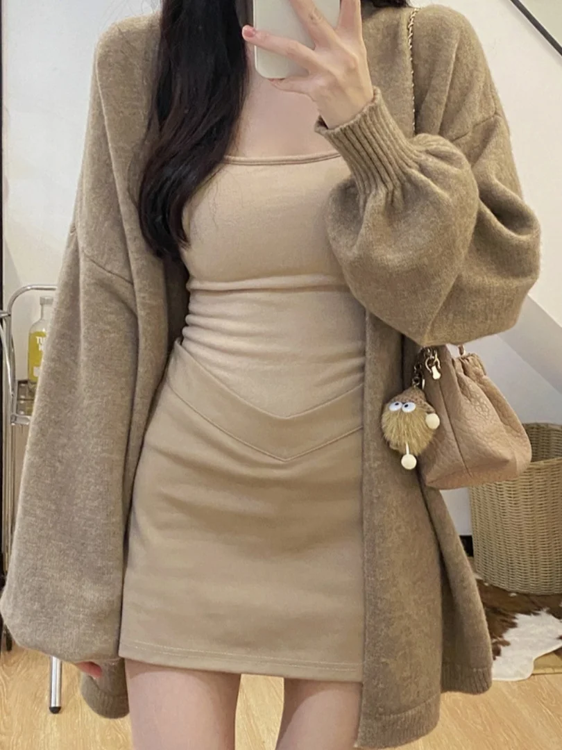 Ladies Thiened Knitted Open Cardigan Outerwear Autumn Winter Loose Sle Mid-Length Sweater V-Ne Long Sve Color
Ladies Thiened Knitted Open Cardigan Outerwear Autumn Winter Loose Sle Mid-Length Sweater V-Ne Long Sve Color