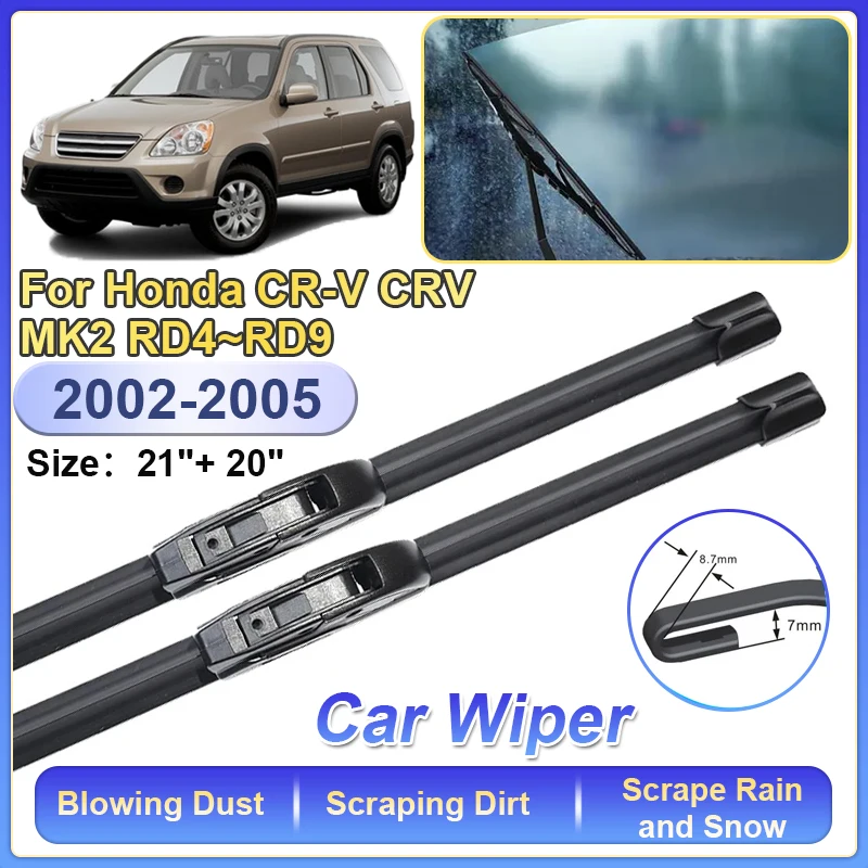 For Honda CR-V CRV MK2 2002~2005 RD4~RD9 Auto Accessories Front Wiper Blade Car Windshield Windscreen Wipers Brushes 2003 2004
For Honda CR-V CRV MK2 2002~2005 RD4~RD9 Auto Accessories Front Wiper Blade Car Windshield Windscreen Wipers Brushes 2003 2004