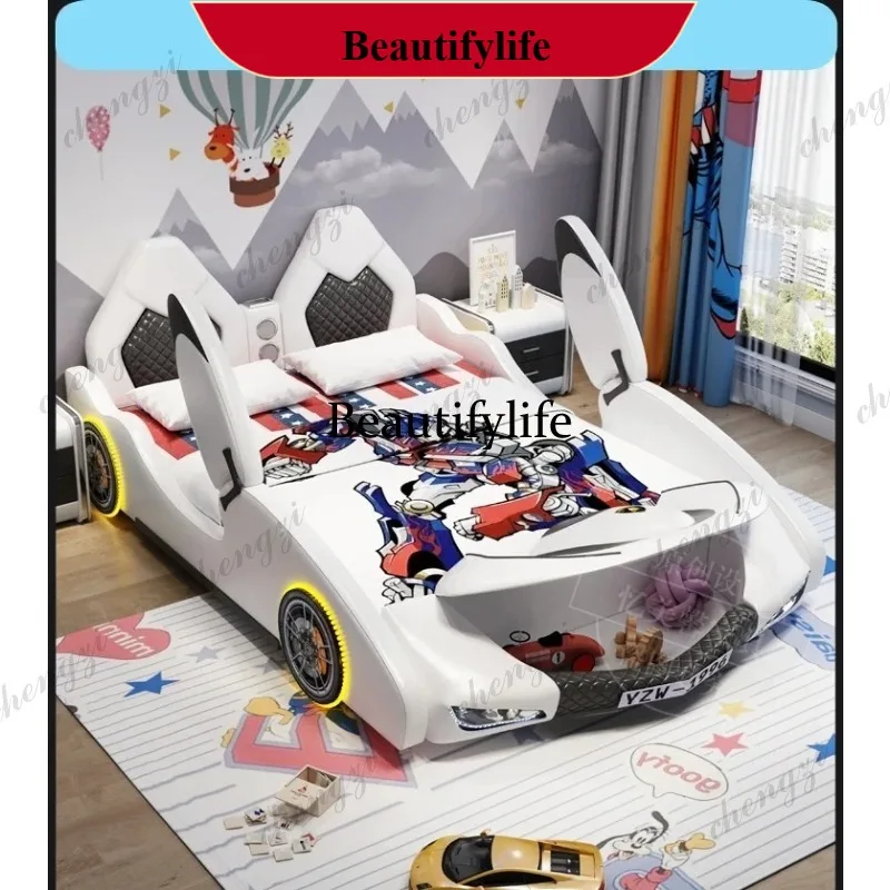 N178 Queen bed car base frame double bed smart projector color light wheel can open the car door
N178 Queen bed car base frame double bed smart projector color light wheel can open the car door