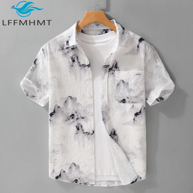 737 Summer Fashion Retro Printing Casual Shirt for Men Youth Teens New Trendy Short Sleeve Simple Streetwear Daily Tops Male
737 Summer Fashion Retro Printing Casual Shirt for Men Youth Teens New Trendy Short Sleeve Simple Streetwear Daily Tops Male