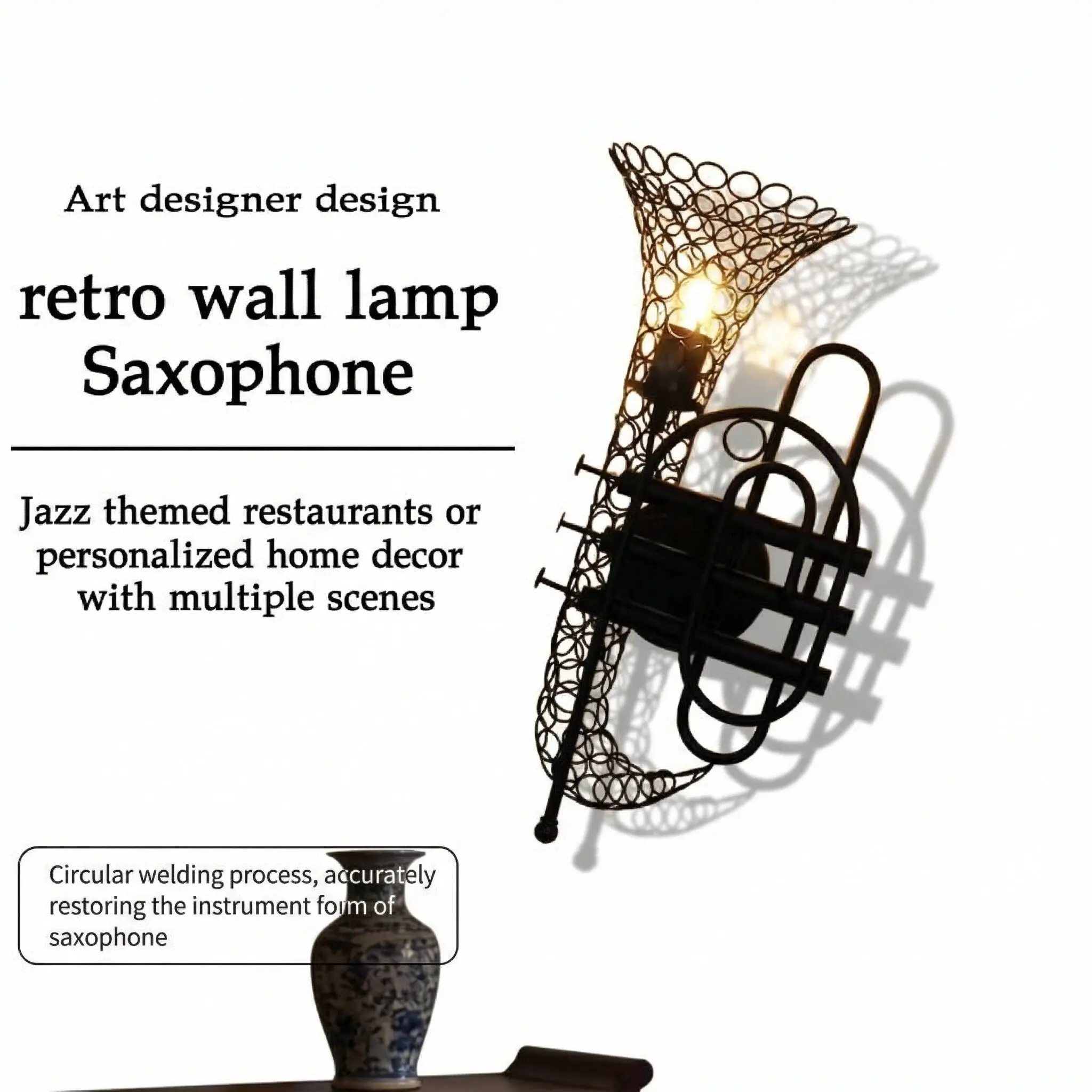 Hand-Forged Iron Art Wall Lamp Vintage Industrial Sconce Lighting for Bedroom Hall Study Hotel Restaurant Cafe Bar Home Decorati
Hand-Forged Iron Art Wall Lamp Vintage Industrial Sconce Lighting for Bedroom Hall Study Hotel Restaurant Cafe Bar Home Decorati