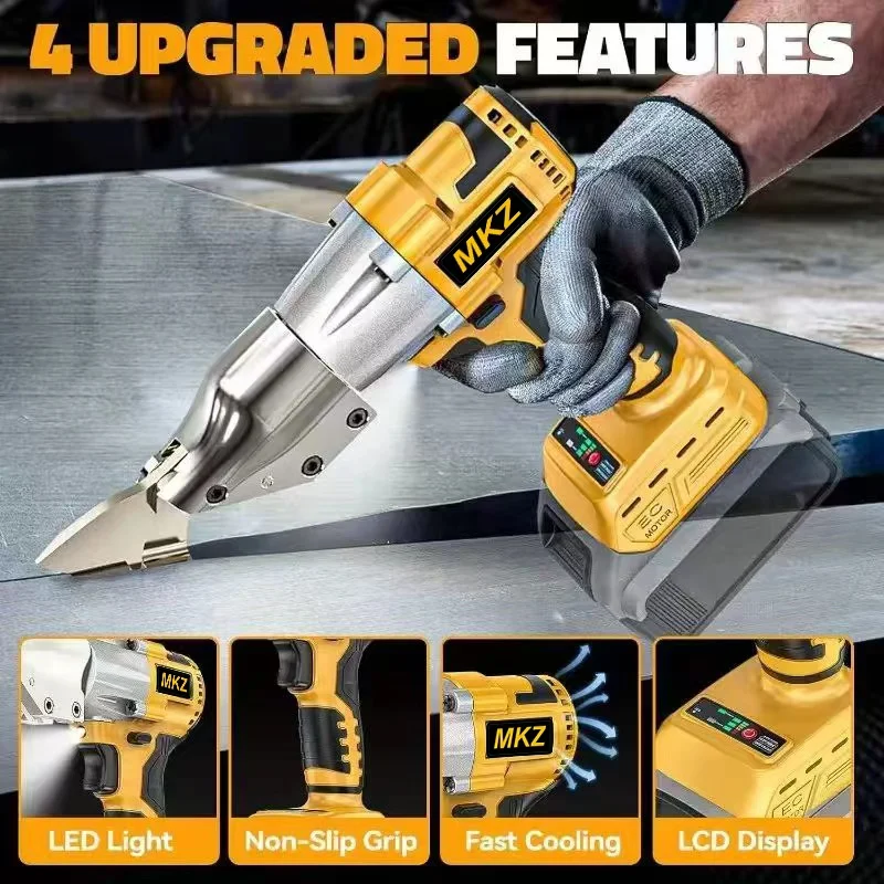 for Dewalt-Compatible Cordless Metal Shears 20V Max 14GA Heavy-Duty Steel Cutter with 360° Pivoting Head, 400Nm Torque - USB-Powered (Battery Not Included) for Cutting Stainless Steel, Iron, Carpet, Leather, Cardboard - Professional-Grade for Constr
for Dewalt-Compatible Cordless Metal Shears 20V Max 14GA Heavy-Duty Steel Cutter with 360° Pivoting Head, 400Nm Torque - USB-Powered (Battery Not Included) for Cutting Stainless Steel, Iron, Carpet, Leather, Cardboard - Professional-Grade for Constr