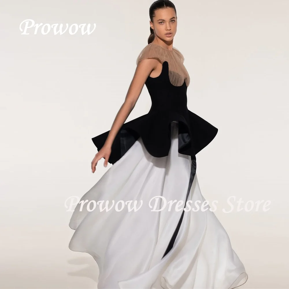 Prowow Modern O Neck Prom Dress Contrast Color A Line Evening Party Gown Puff Short Sleeves Velour Organza Pleats Customized
Prowow Modern O Neck Prom Dress Contrast Color A Line Evening Party Gown Puff Short Sleeves Velour Organza Pleats Customized