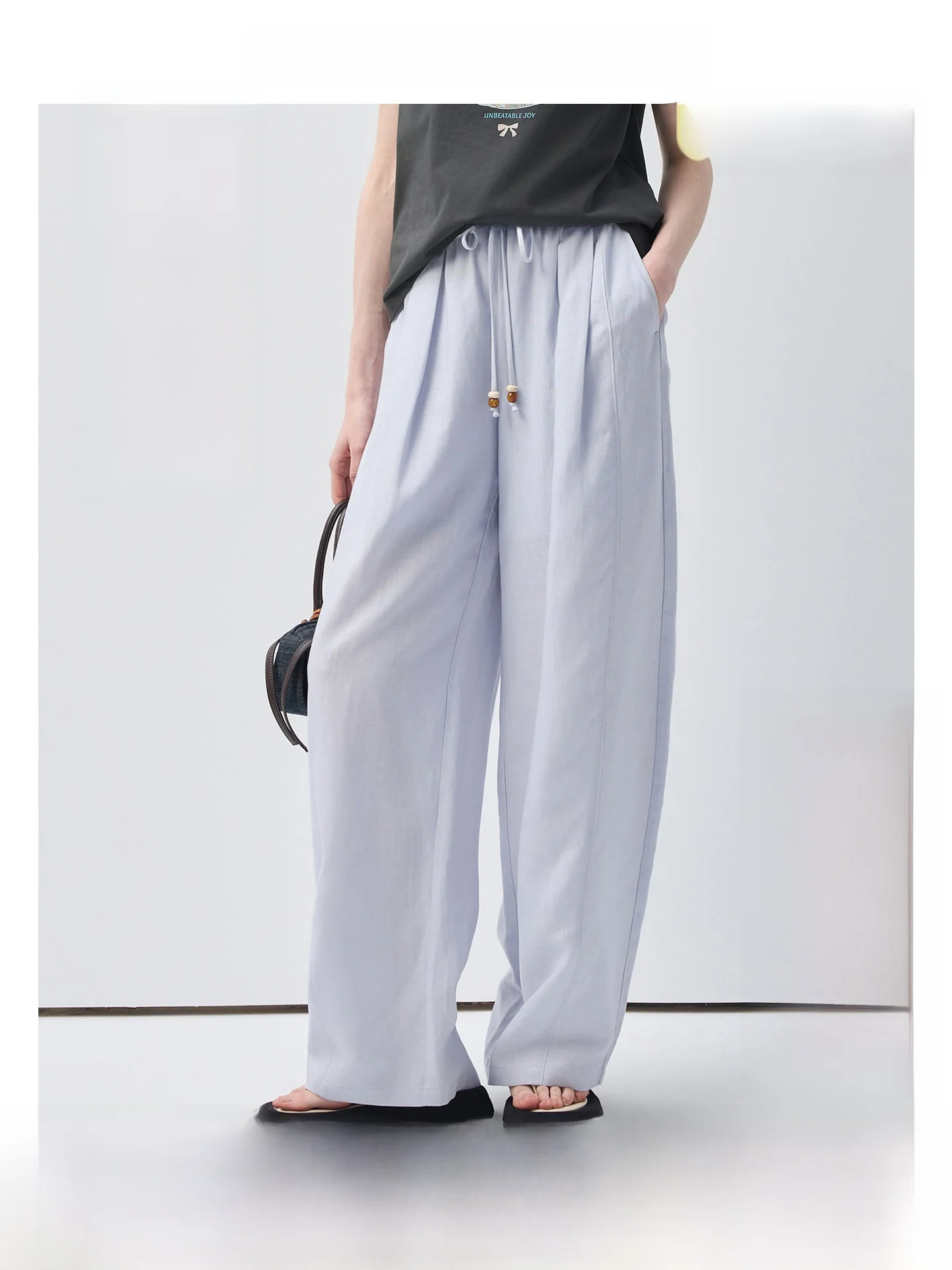 VEGA CHANG Women's Summer 2026 Casual Pants High Waist Straight Leg Elastic Waist Drawstring Silk Blend Casual Trousers
VEGA CHANG Women's Summer 2026 Casual Pants High Waist Straight Leg Elastic Waist Drawstring Silk Blend Casual Trousers