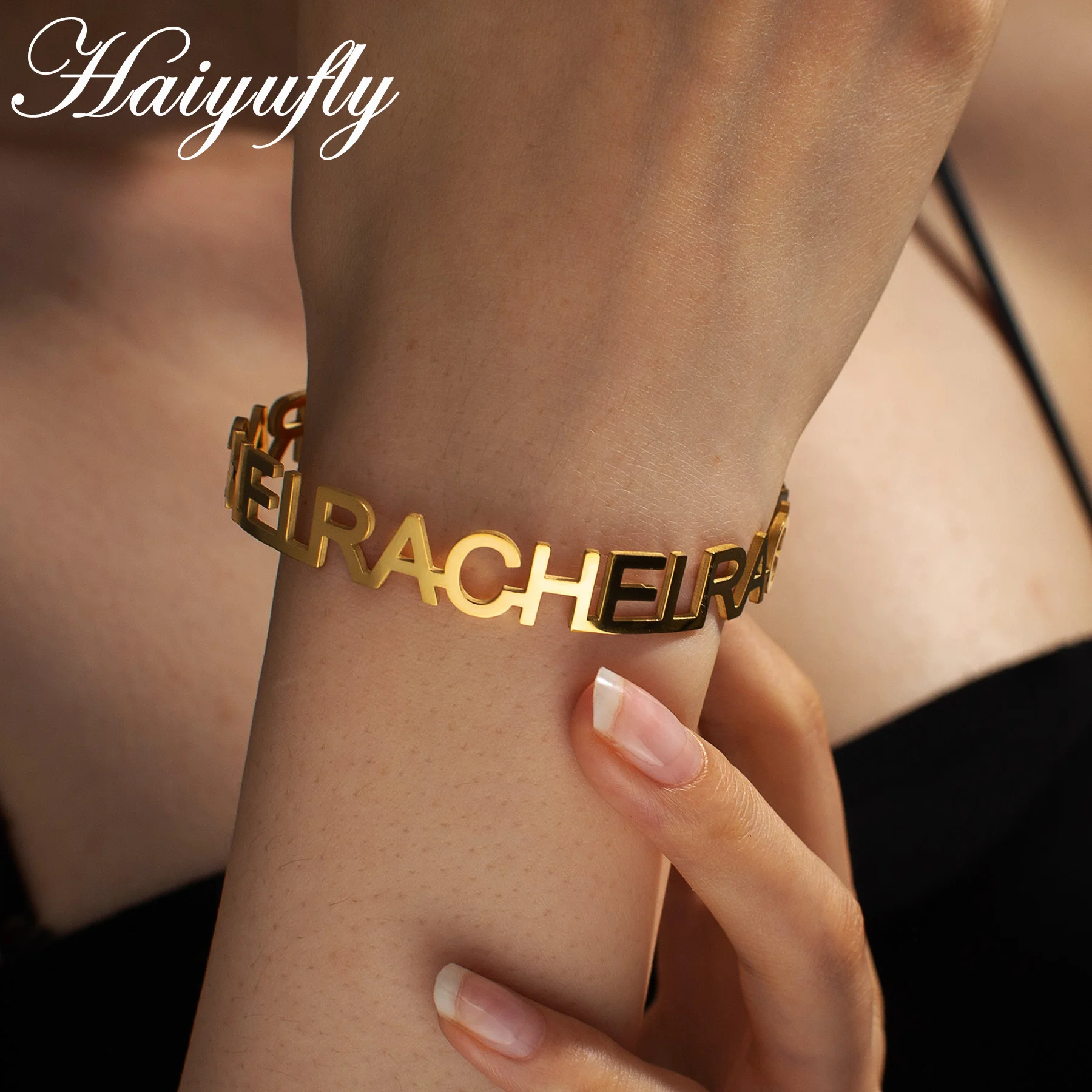 Haiyufly Personalized Custom Name Bracelet for Women Letter Cuff Bangle Stainless Steel Adjustable Birthday Jewelry Kids Gift
Haiyufly Personalized Custom Name Bracelet for Women Letter Cuff Bangle Stainless Steel Adjustable Birthday Jewelry Kids Gift