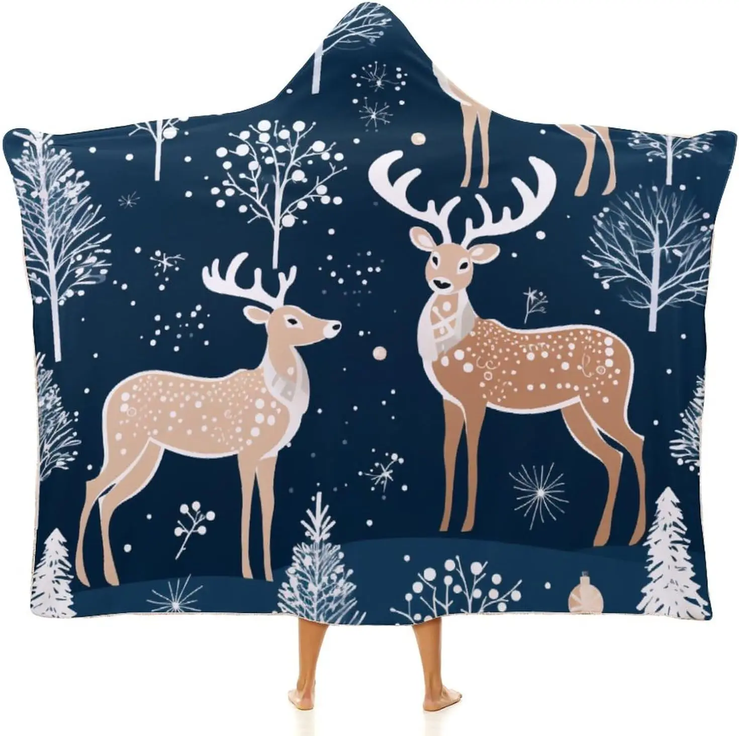 Hooded Blanket Adult Christmas Deer Blanket Soft Plush Warm Blanket Hoodie Vintage Christmas Blanket for Adult Christmas Gifts
Hooded Blanket Adult Christmas Deer Blanket Soft Plush Warm Blanket Hoodie Vintage Christmas Blanket for Adult Christmas Gifts