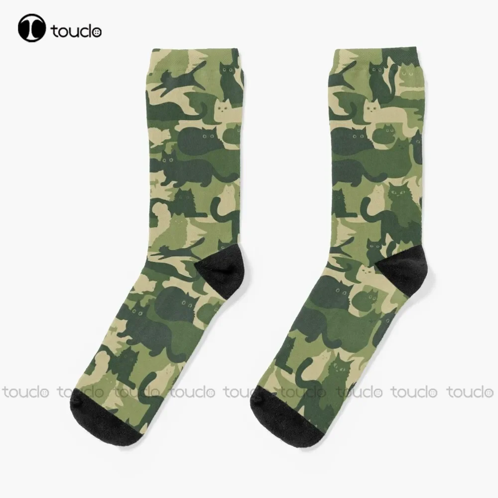 New Camouflage Pattern With Cats | Green Cat Camo Socks White Men'S Socks Personalized Custom Unisex Adult Socks
New Camouflage Pattern With Cats | Green Cat Camo Socks White Men'S Socks Personalized Custom Unisex Adult Socks
