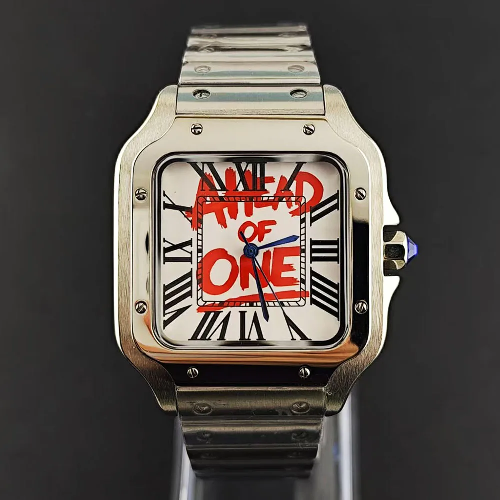 Hot square men's stainless steel watch AHEAD of ONE watch NH35 watch 38mm custom logo suitable for NH35 movement accessories
Hot square men's stainless steel watch AHEAD of ONE watch NH35 watch 38mm custom logo suitable for NH35 movement accessories
