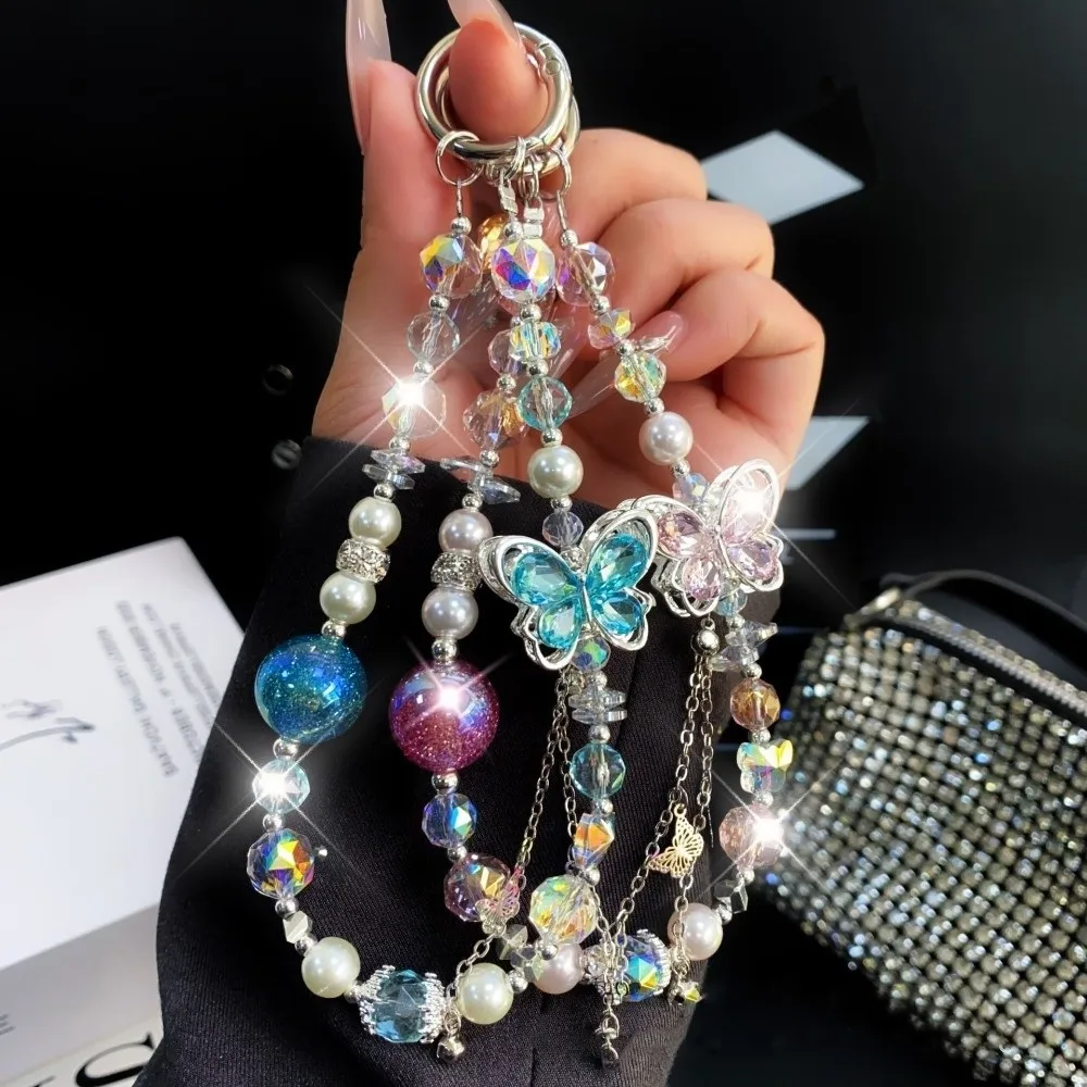 Butterfly Crystal Bead Phone Strap Wrist Chain Anti Loss Cell Phone Chain Handheld Luxury Mobile Phone Lanyard New Year Gift
Butterfly Crystal Bead Phone Strap Wrist Chain Anti Loss Cell Phone Chain Handheld Luxury Mobile Phone Lanyard New Year Gift