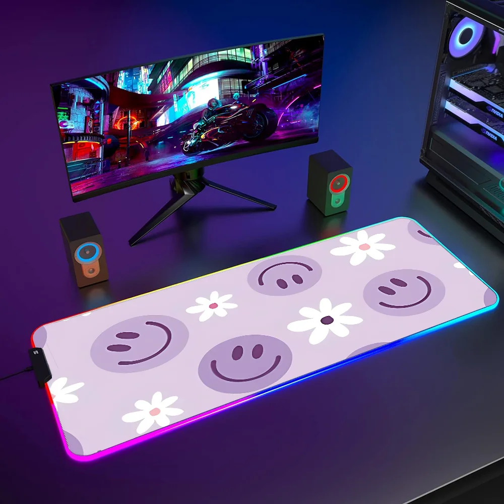 Mousepad RGB Mouse Pad Xxl Backlit Mause Pad Gamer Smiling Face LED Deskmat Gaming Mouse Mat Pc Accessories Mats Pads Desk
Mousepad RGB Mouse Pad Xxl Backlit Mause Pad Gamer Smiling Face LED Deskmat Gaming Mouse Mat Pc Accessories Mats Pads Desk