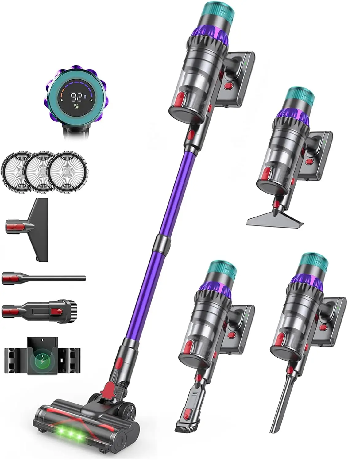 Torvani Store Cordless Vacuum Cleaner, 650W Brushless Motor 60KPa Stick Vacuum with Smart Auto Mode, Up to 70 Min Runtime Anti-Tangle Rechargeable Handheld Vacuum for Home Pet Hair Hardwood Floor Carpet
Torvani Store Cordless Vacuum Cleaner, 650W Brushless Motor 60KPa Stick Vacuum with Smart Auto Mode, Up to 70 Min Runtime Anti-Tangle Rechargeable Handheld Vacuum for Home Pet Hair Hardwood Floor Carpet