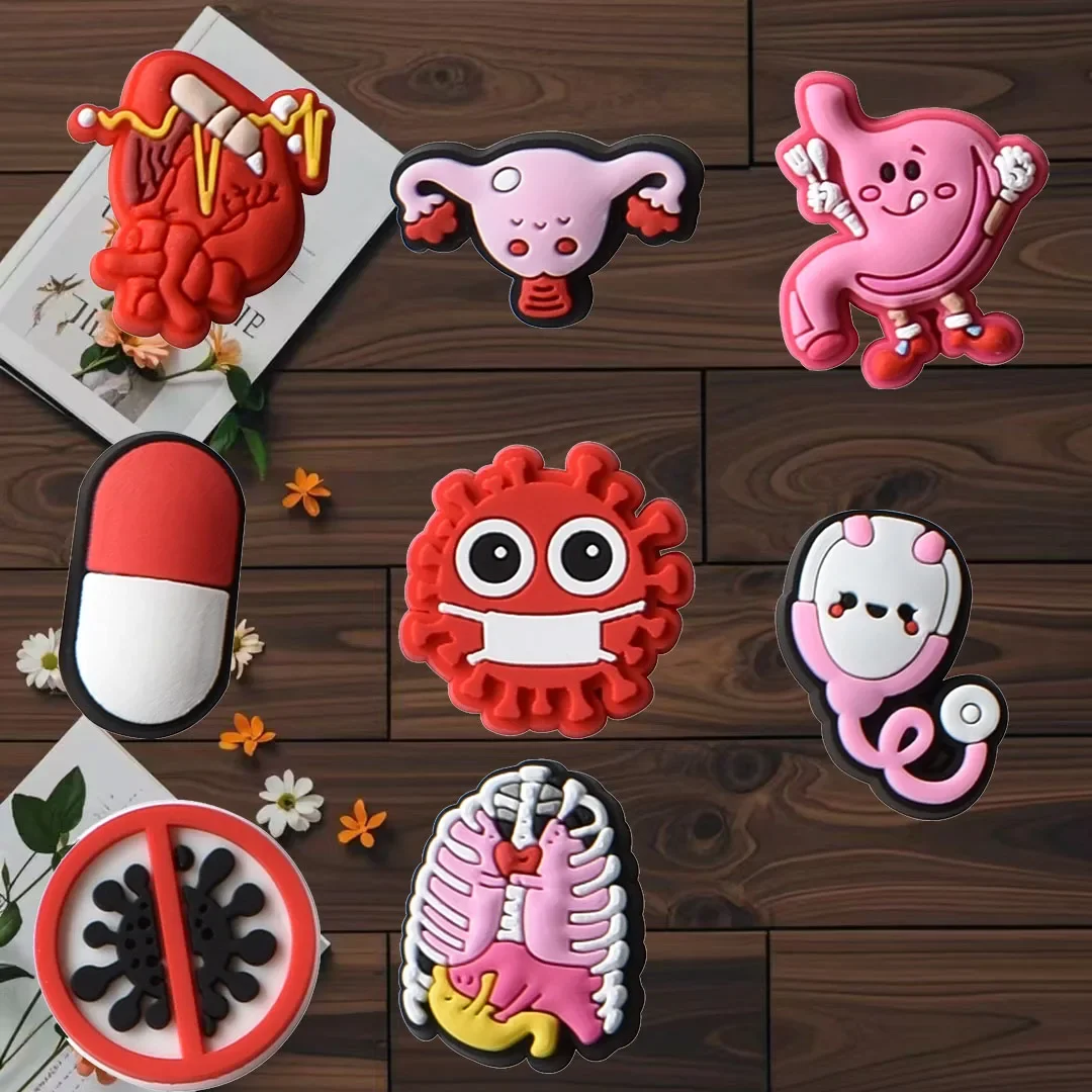100Pcs Bulk Shoe Charms for Crocs Accessories Organ Medical Care Shoes Charm for Croc Decorations Pins Men Jeans Woman Clogs
100Pcs Bulk Shoe Charms for Crocs Accessories Organ Medical Care Shoes Charm for Croc Decorations Pins Men Jeans Woman Clogs