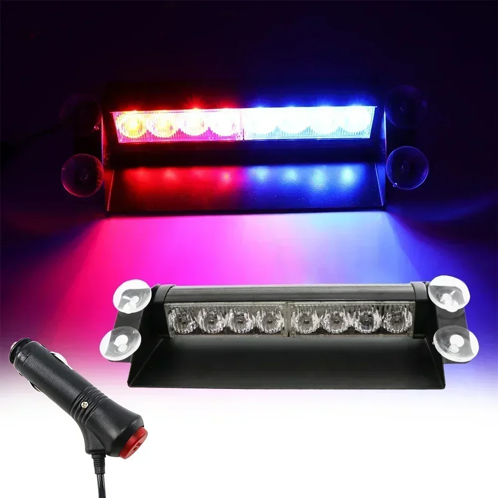 8 LED Universal Car Strobe Light Flasher Vehicle Windshield Flashing Warning Signal Lamp 12V Police Emergency Lights
8 LED Universal Car Strobe Light Flasher Vehicle Windshield Flashing Warning Signal Lamp 12V Police Emergency Lights