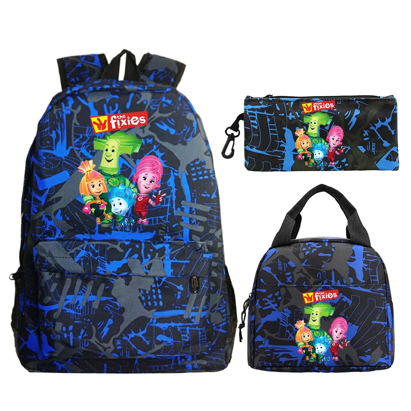 The Fixies Cartoon Backpack 3Pcs Set Boys Girls Schoolbag With Lunch Bag Pencil Case THE FIXIES School Satchel Travel Mochila
The Fixies Cartoon Backpack 3Pcs Set Boys Girls Schoolbag With Lunch Bag Pencil Case THE FIXIES School Satchel Travel Mochila