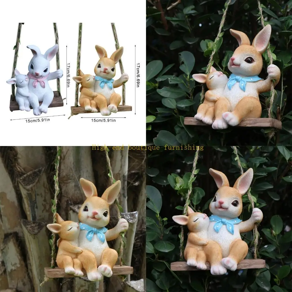L9NB Lovely Rabbit Family Swing Ornament Easter Themed Home Decoration Resin Artwork
L9NB Lovely Rabbit Family Swing Ornament Easter Themed Home Decoration Resin Artwork