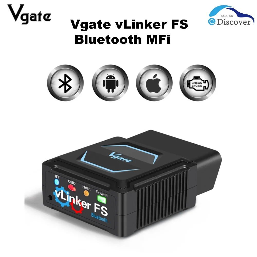 NEW vLinker FS bt Supports HS-CAN MS-CAN Apple MFI Certification Automatic Connection BT OBD2 Car Diagnostic Tool Vgate Vlinker
NEW vLinker FS bt Supports HS-CAN MS-CAN Apple MFI Certification Automatic Connection BT OBD2 Car Diagnostic Tool Vgate Vlinker