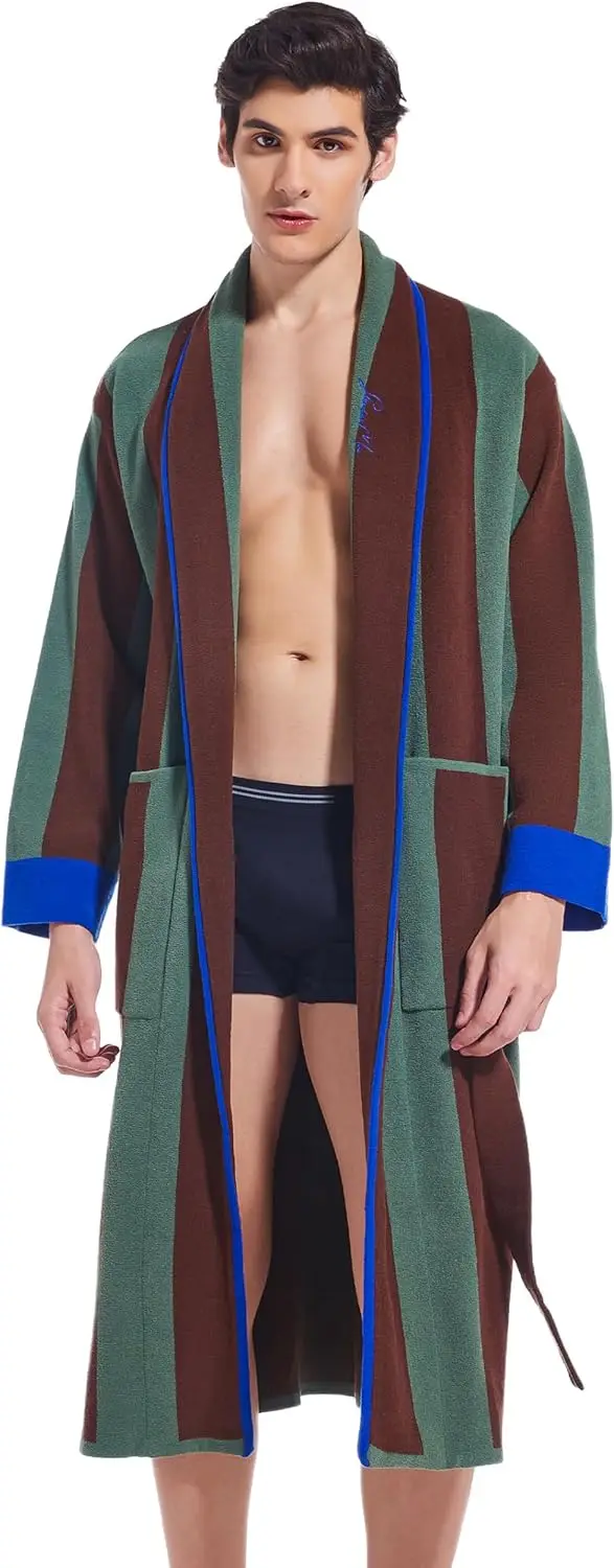 Men's Soft Plush Robe Shawl Collar with Pockets Calf Length Knit Sleepwear
Men's Soft Plush Robe Shawl Collar with Pockets Calf Length Knit Sleepwear