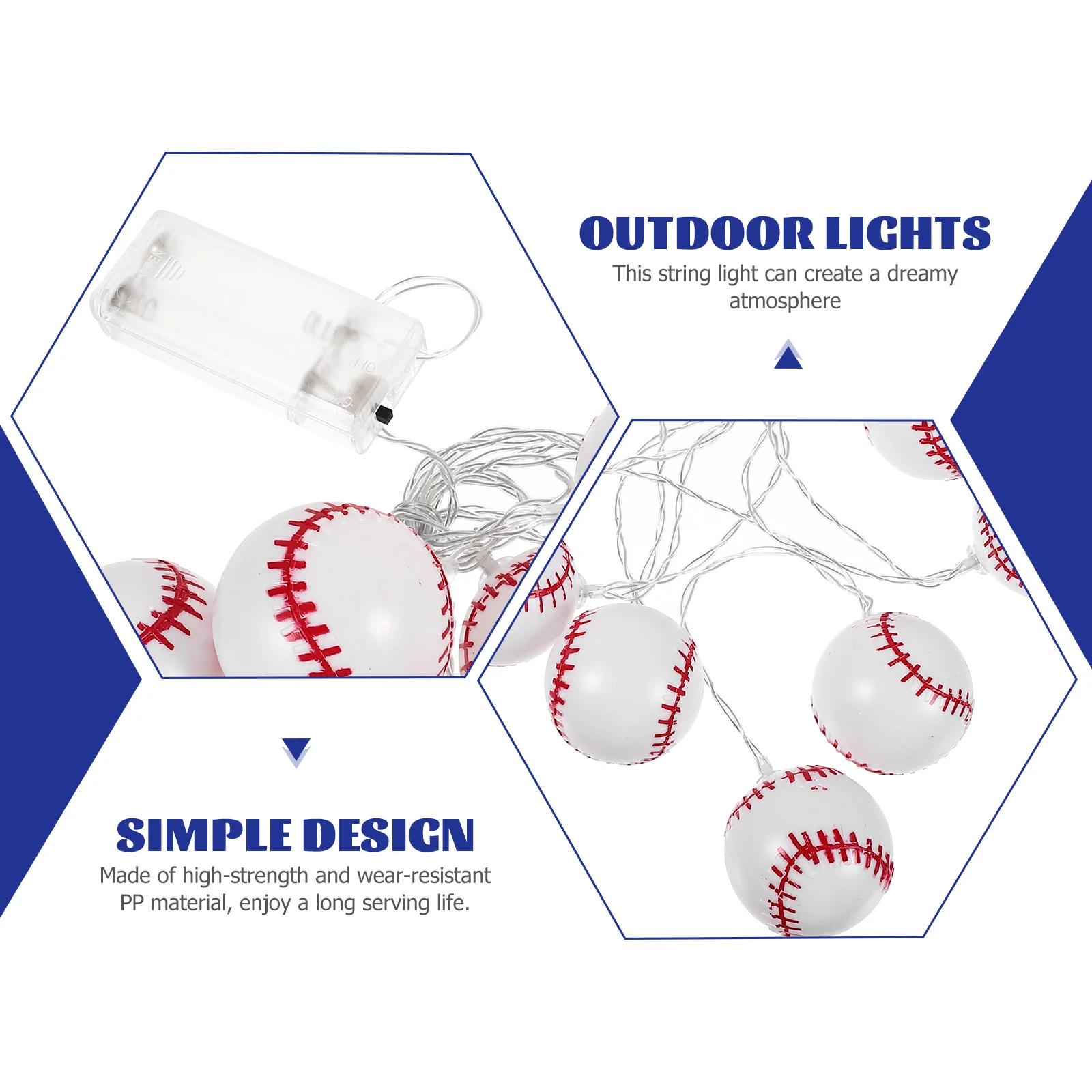 Baseball String Lights Outdoor Decorative Lamp For Party Garden Christmas Home Sports Theme Decoration Lighting
Baseball String Lights Outdoor Decorative Lamp For Party Garden Christmas Home Sports Theme Decoration Lighting