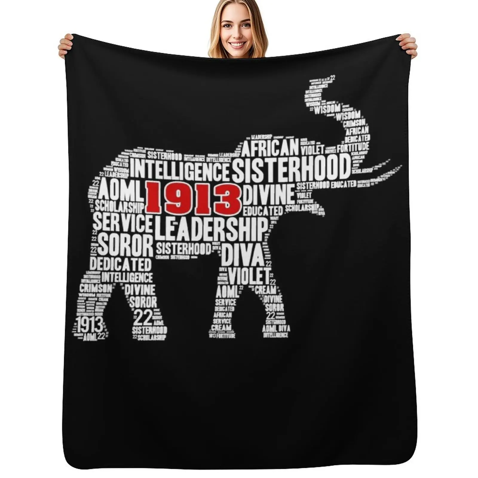 Delta-1913 Sorority Elephant Sigma-Theta Words Throw Blanket Compact Warm Blanket for Car Road Trip
Delta-1913 Sorority Elephant Sigma-Theta Words Throw Blanket Compact Warm Blanket for Car Road Trip