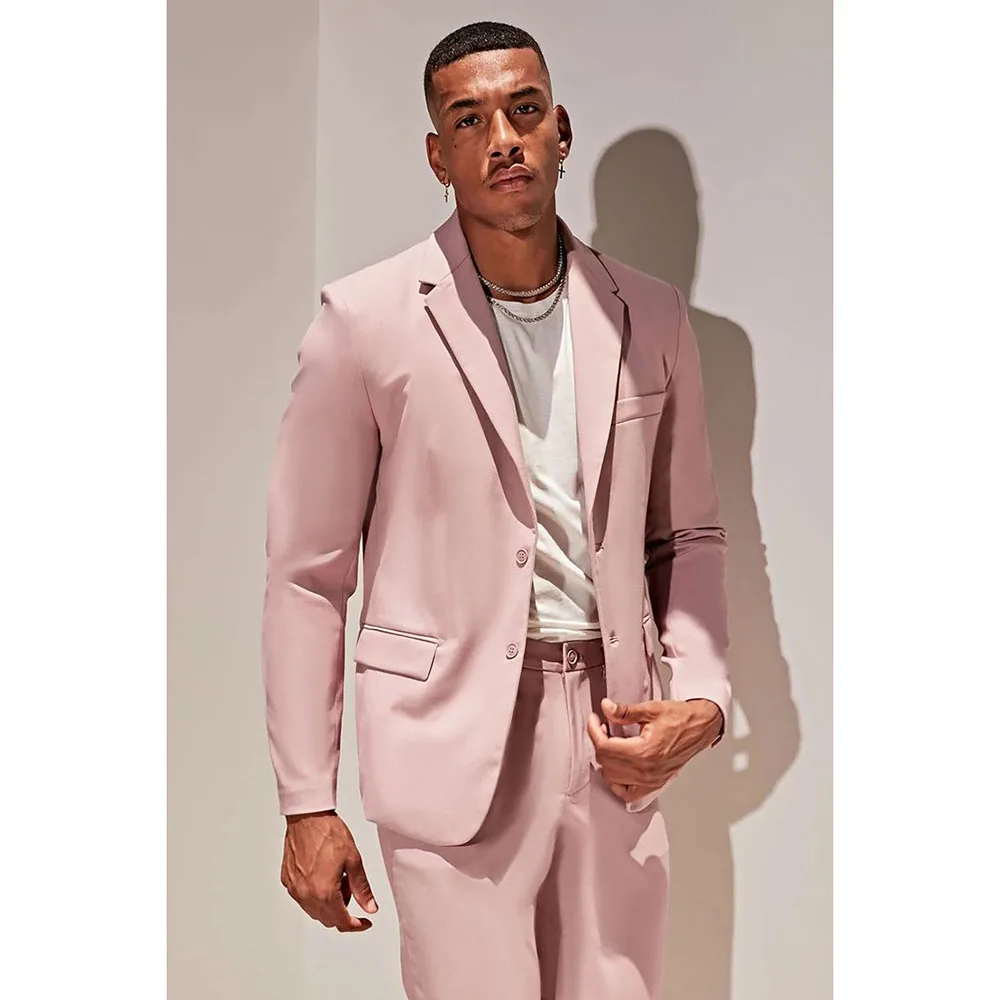 Pink Notch Lapel Single Breasted Men Suits Slim Fit Tailor 2 Piece Jacket Pants Set Travel Prom Party Outfits Slim Fit Blazer
Pink Notch Lapel Single Breasted Men Suits Slim Fit Tailor 2 Piece Jacket Pants Set Travel Prom Party Outfits Slim Fit Blazer