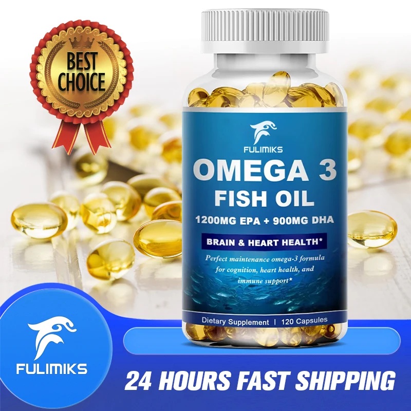 Omega 3 Fish Oil - for Nervous System, Skin and Hair Health, Antioxidants - Easy To Swallow 
Omega 3 Fish Oil - for Nervous System, Skin and Hair Health, Antioxidants - Easy To Swallow
