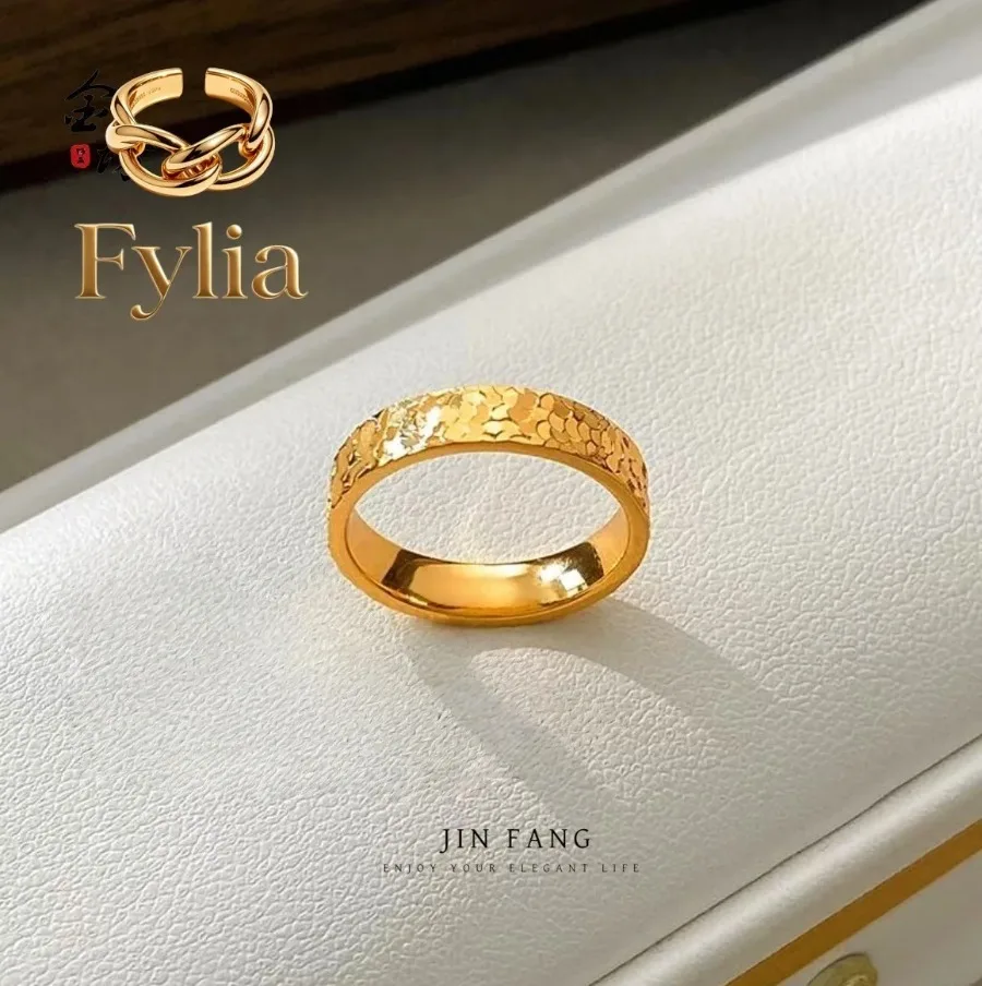 Fylia Jewelry 9999 high-quality craftsmanship broken Bingbing Ring 24K real gold single-sided flash high-end light luxury nich
Fylia Jewelry 9999 high-quality craftsmanship broken Bingbing Ring 24K real gold single-sided flash high-end light luxury nich