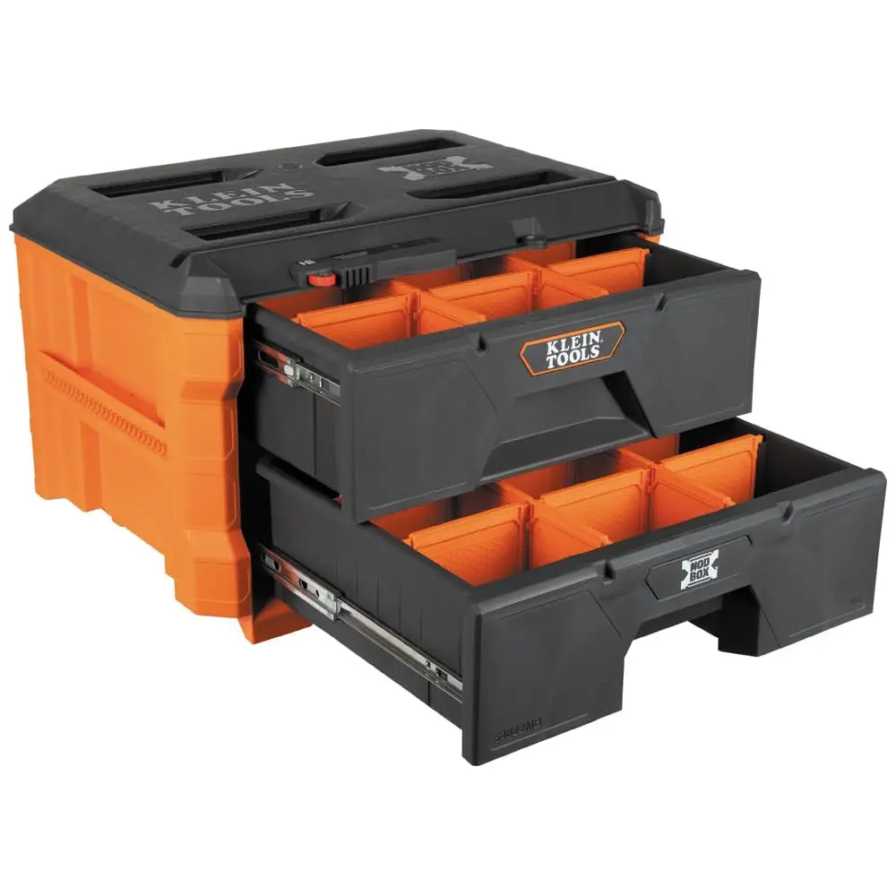 54822MB MODbox 2Drawer Tool Box, Double Drawer Tool Organizer, Stackable Module, 50Pound Capacity
54822MB MODbox 2Drawer Tool Box, Double Drawer Tool Organizer, Stackable Module, 50Pound Capacity