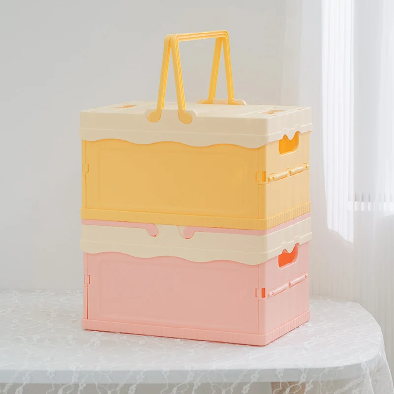 Patchwork Wave Edge Design Collapsible Organizer for Home and Travel Supplies Storage Plastic Foldable Storage Box with Handle
Patchwork Wave Edge Design Collapsible Organizer for Home and Travel Supplies Storage Plastic Foldable Storage Box with Handle