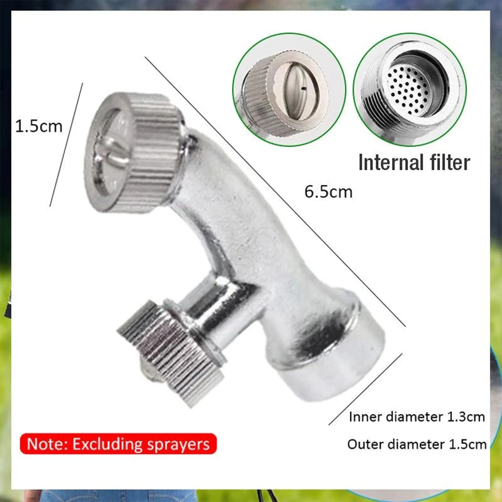 Electric Sprinkler Atomizing Nozzle Chrome-plated Alloy Double Nozzle Accessories Agriculture Spray Nozzle For Garden Plant Care
Electric Sprinkler Atomizing Nozzle Chrome-plated Alloy Double Nozzle Accessories Agriculture Spray Nozzle For Garden Plant Care