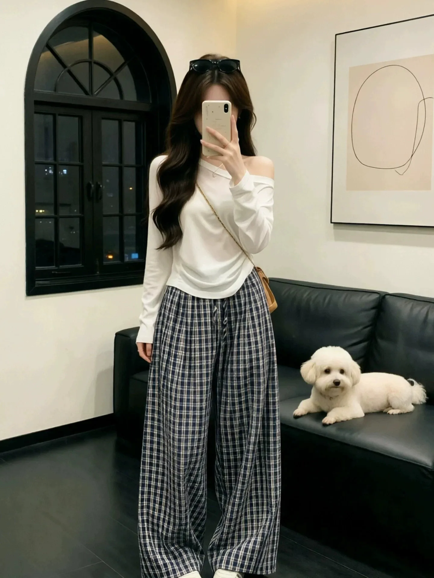 High Waist Plaid Wide Leg Pants Two Piece Set Women Summer Korean Style Slimming Casual Fashion Shoulder Bared Sun Protection...
High Waist Plaid Wide Leg Pants Two Piece Set Women Summer Korean Style Slimming Casual Fashion Shoulder Bared Sun Protection...